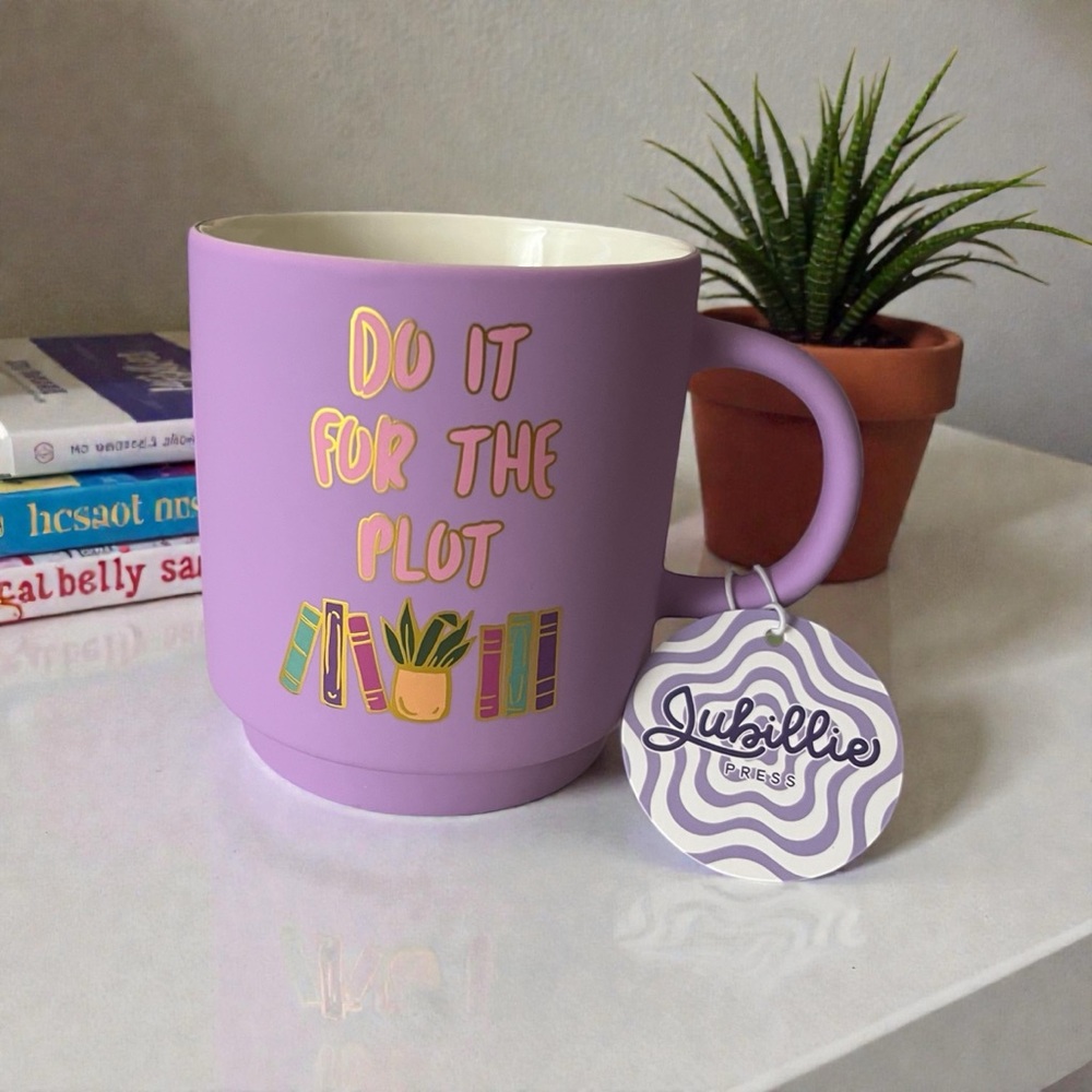 Purple Book Mug - “Do it for the plot”